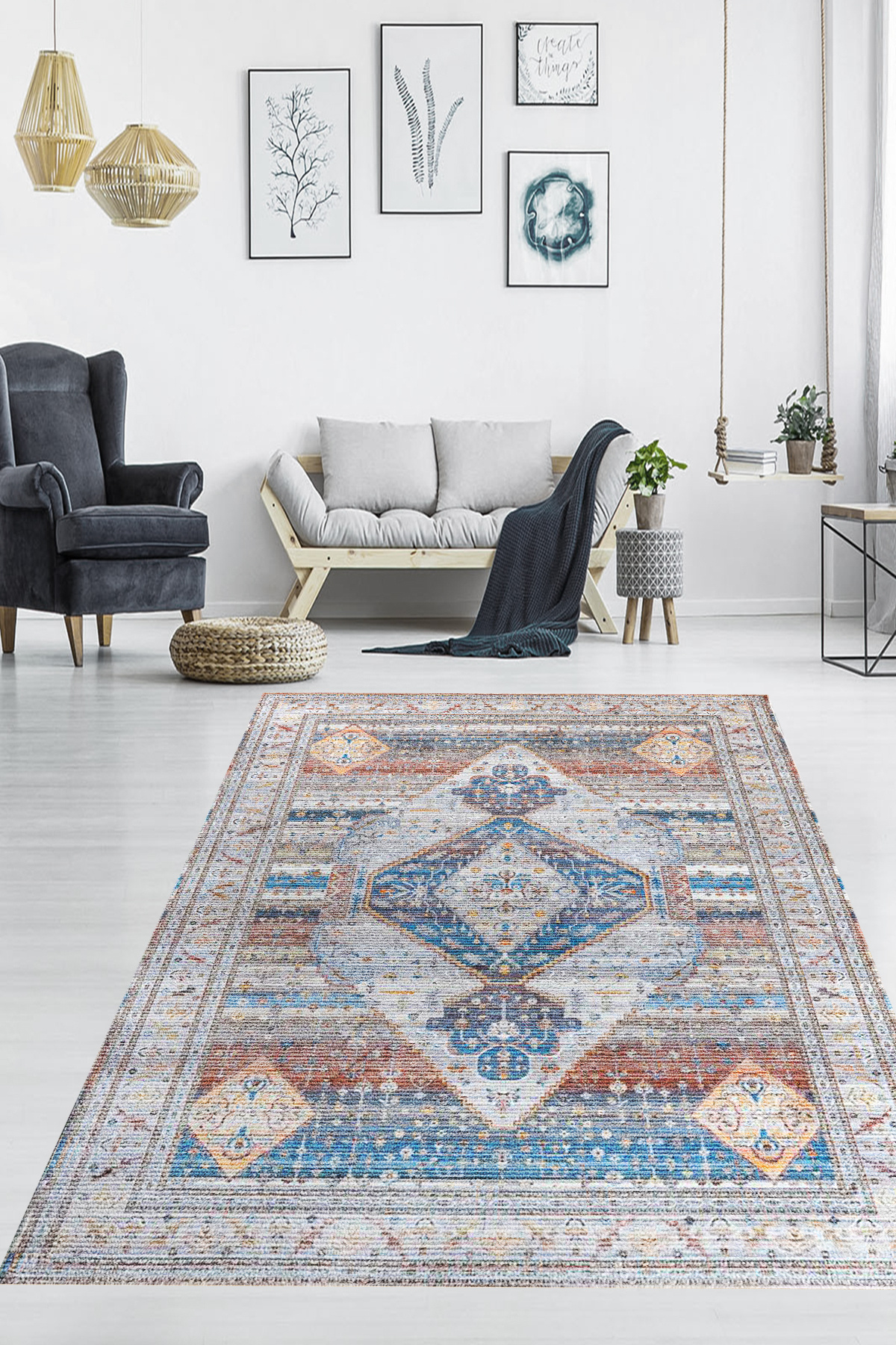 armolin Halı Örtüsü Dijital Baskılı Lastikli - (SÜNGERSİZ) - Szz