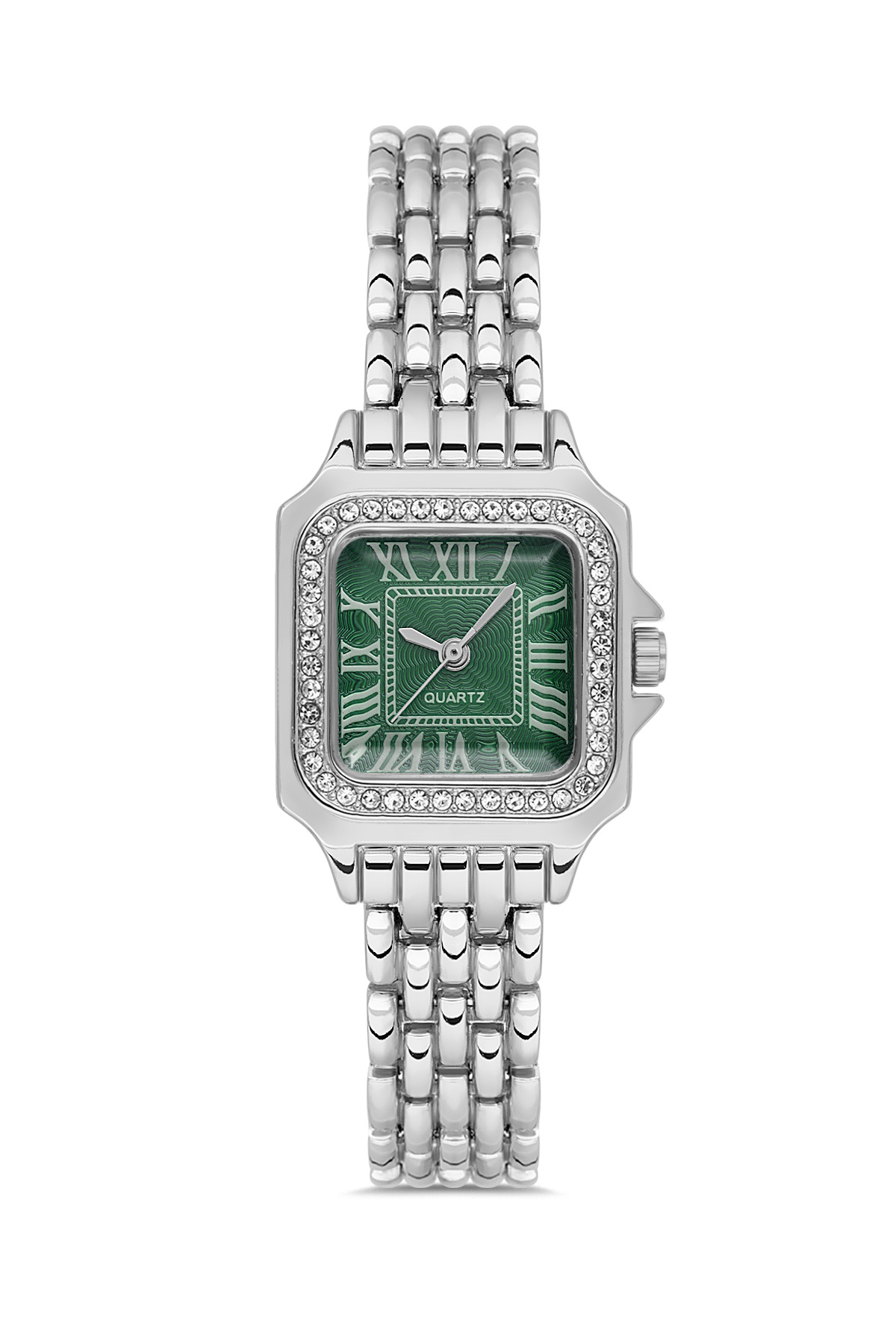 Women Square Rhinestone Minimal Wrist Watch TCTSR008103S0525