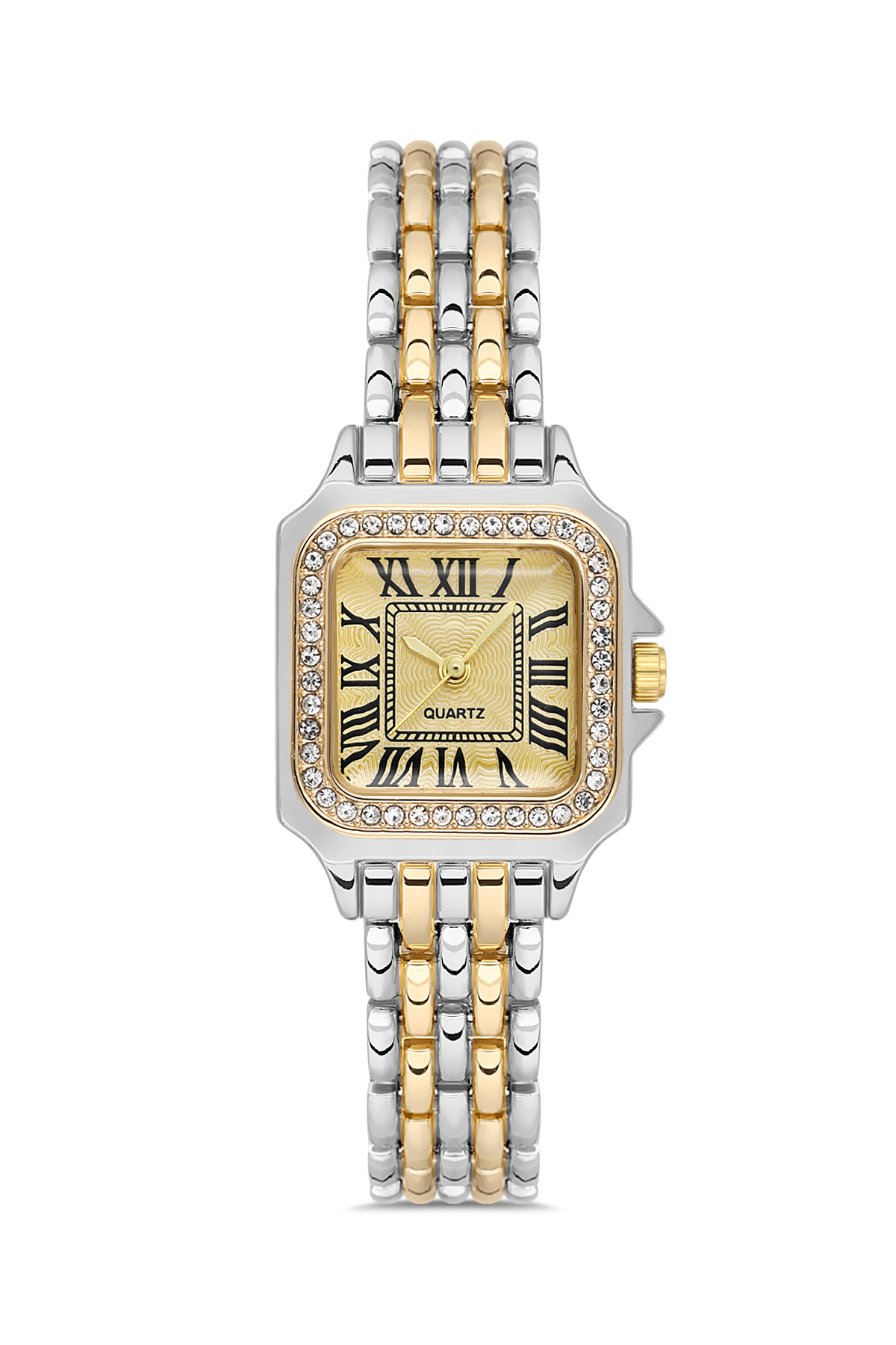 Women Square Rhinestone Minimal Wrist Watch TCTSR008110S0532