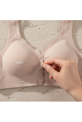 Nior iç giyim lazer kesim çıtçıtlı sporcu sütyeni