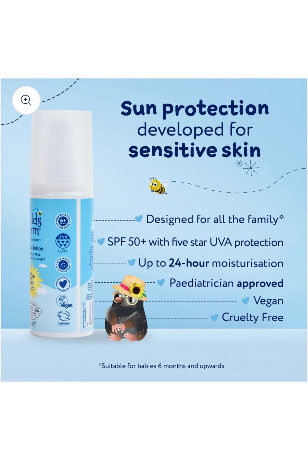 SPF 50+ Sprey Güneş Kremi 100 ml Parfümsüz Hassas Ciltler İçin Suya Dayanıklı — chldsfrm09 — تصویر 3 از 4