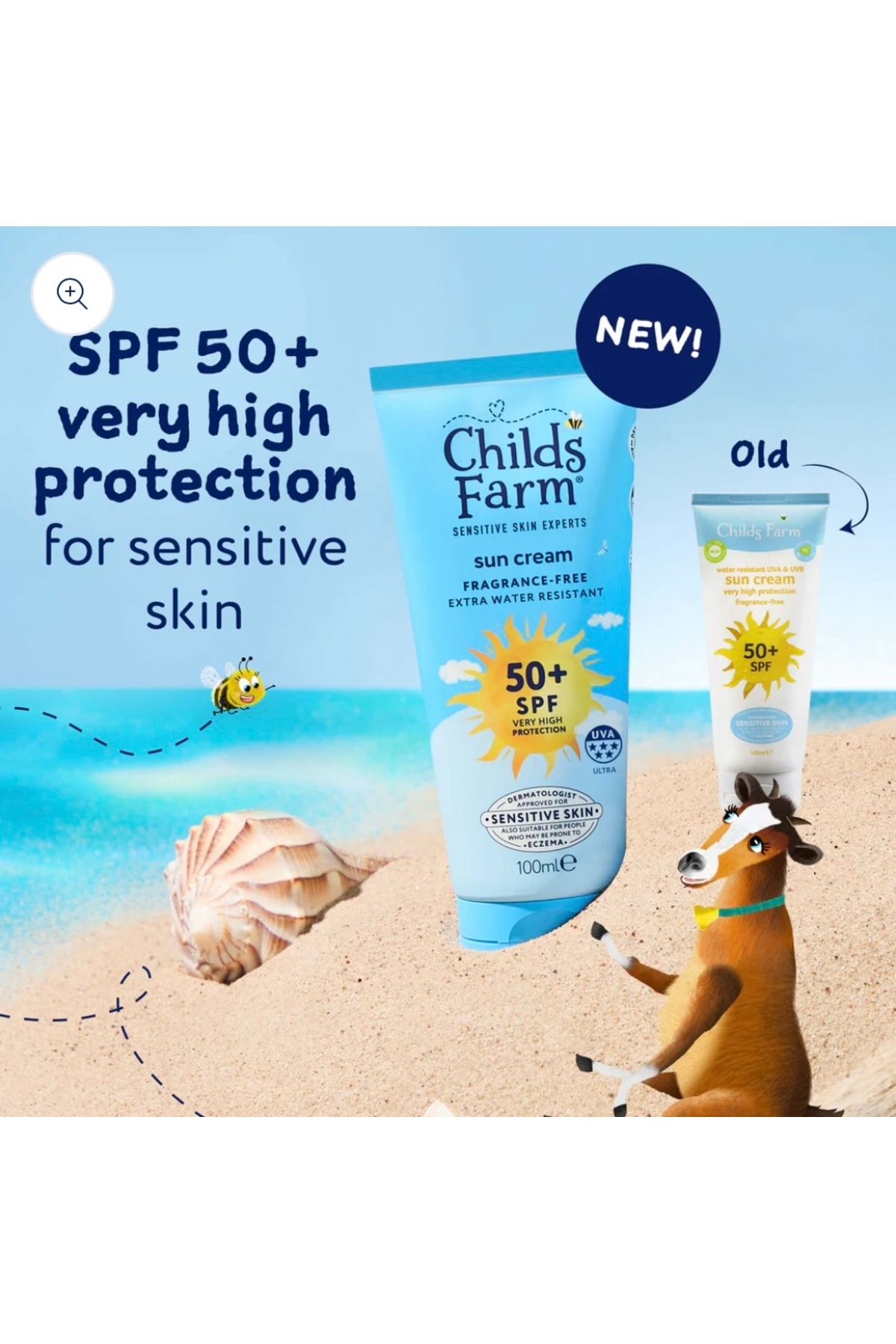 Childs Farm SPF 50+ Çocuk Güneş Kremi 100 ml Parfümsüz Hassas Ciltler İçin Suya Dayanıklı fotoğrafı 2 (önizleme)