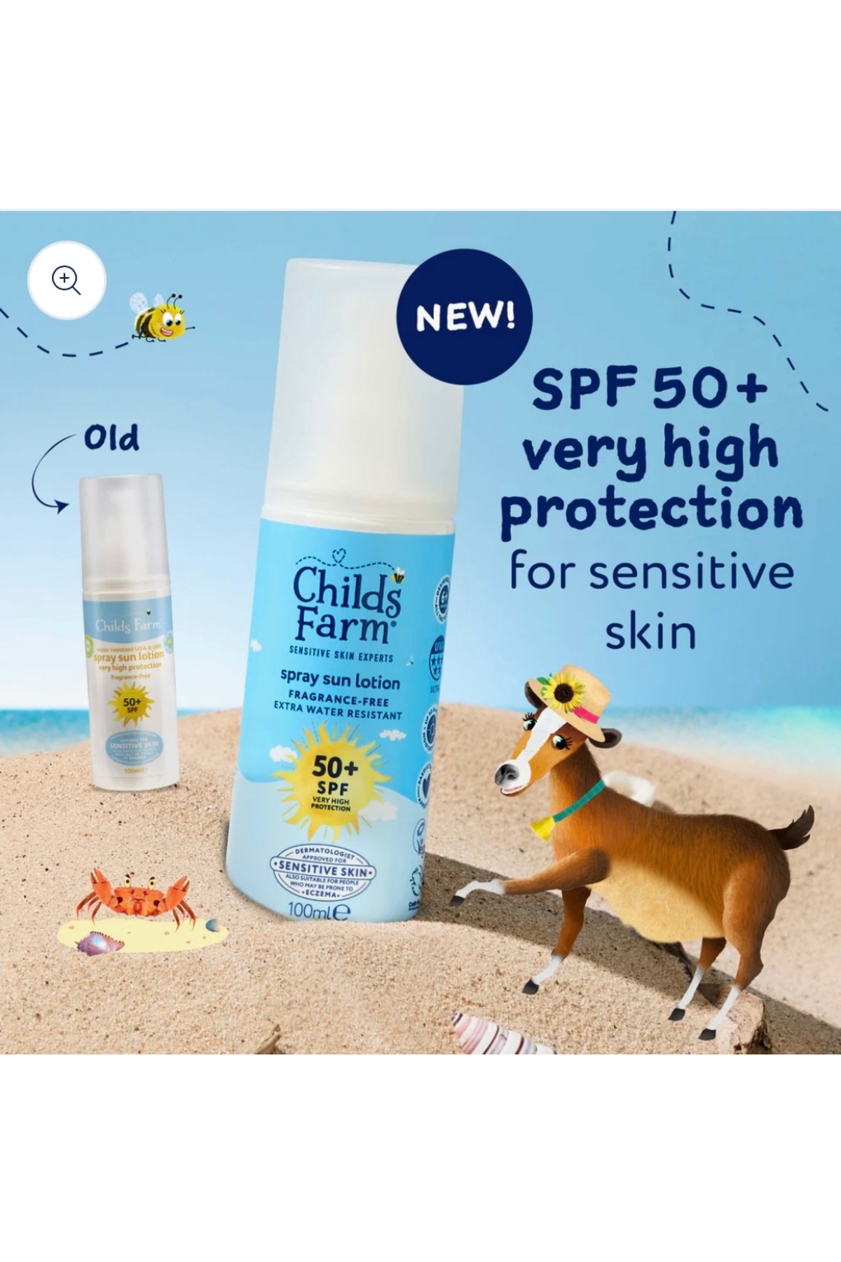 SPF 50+ Sprey Güneş Kremi 100 ml Parfümsüz Hassas Ciltler İçin Suya Dayanıklı — chldsfrm09 — تصویر 2 از 4