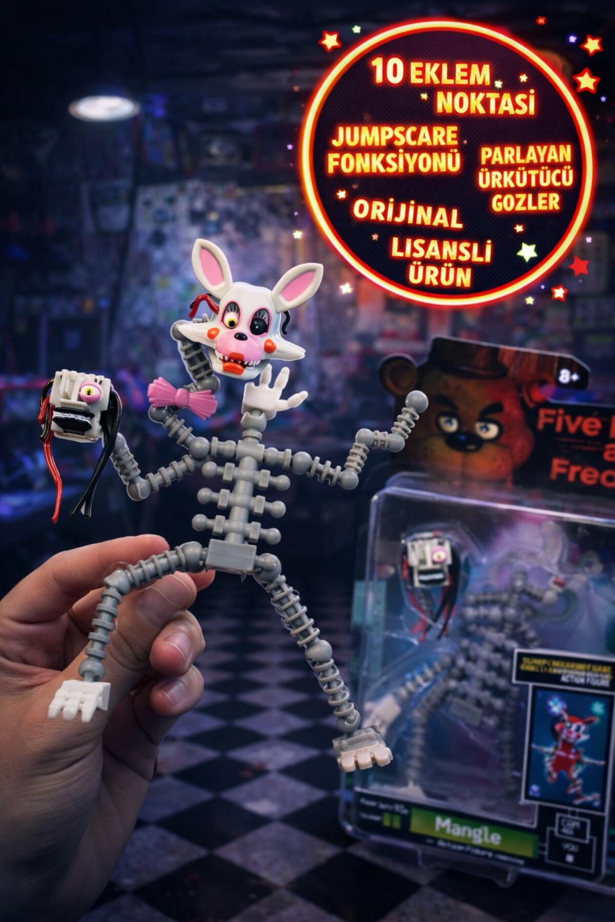 TOYFEST Five Nights at Freddy's Mangle Figür 13 cm Glow Işıklı