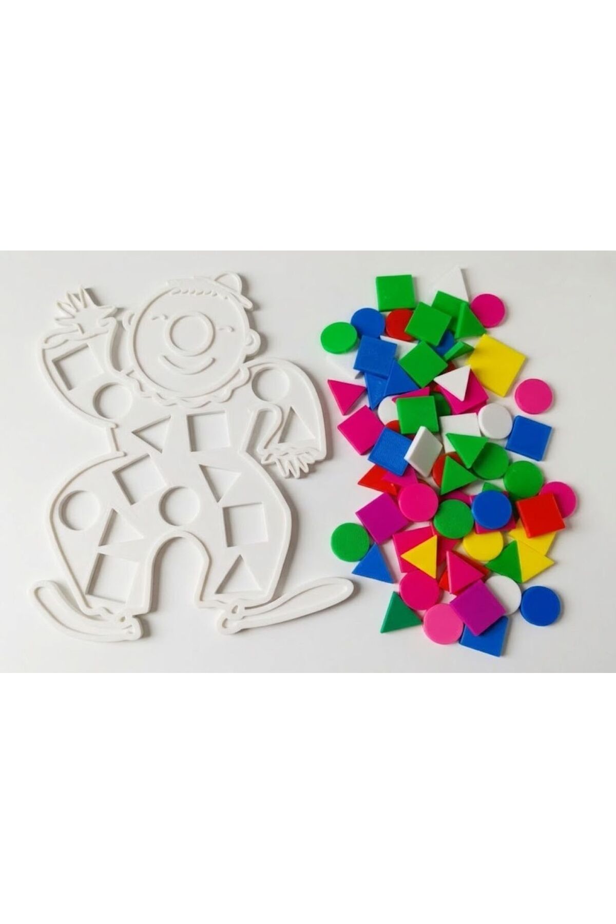 ARCANIUM Eğitici Geometrik Şekiller - Renkli Şekil Eşleştirme - Zeka Geliştirici Çocuk Puzzle -BEYAZ fotoğrafı 2 (önizleme)