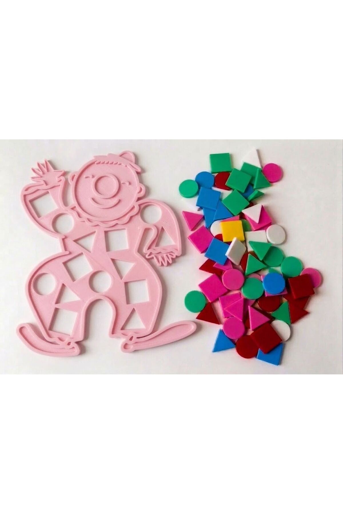 ARCANIUM Eğitici Geometrik Şekiller - Renkli Şekil Eşleştirme - Zeka Geliştirici Çocuk Puzzle -PEMBE fotoğrafı 2 (önizleme)