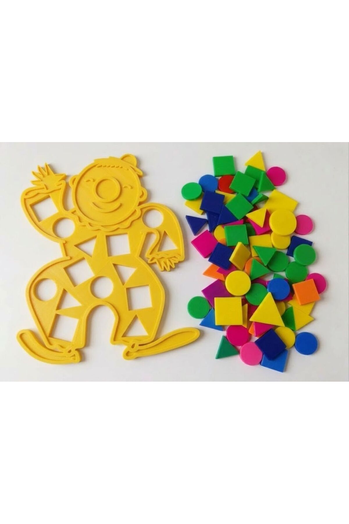 ARCANIUM Eğitici Geometrik Şekiller - Renkli Şekil Eşleştirme - Zeka Geliştirici Çocuk Puzzle -SARI fotoğrafı 2 (önizleme)
