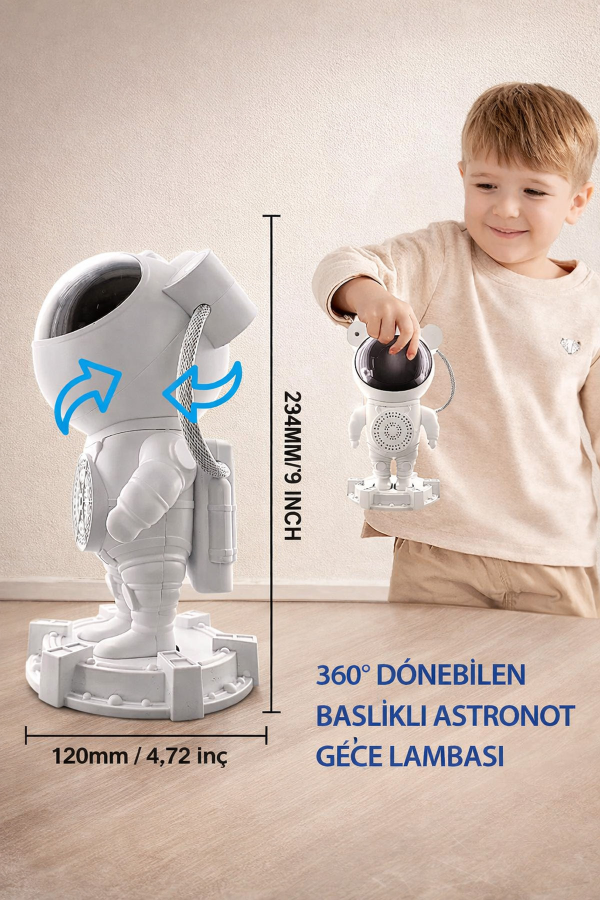 EXENAR Astronot Star Galaxy Projektör Gece Lambası Bluetooth Hoparlör Uzay Galaksi Yıldız Animasyon Kumanda fotoğrafı 4 (önizleme)
