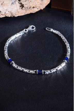 Innuendo Jewelry 925 Ayar Gümüş Kazaziye Boncuklu Erkek Bileklik