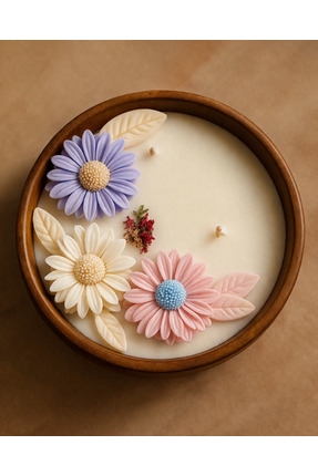 Candle Art dekoratif biblo obje kase mum aydınlatma