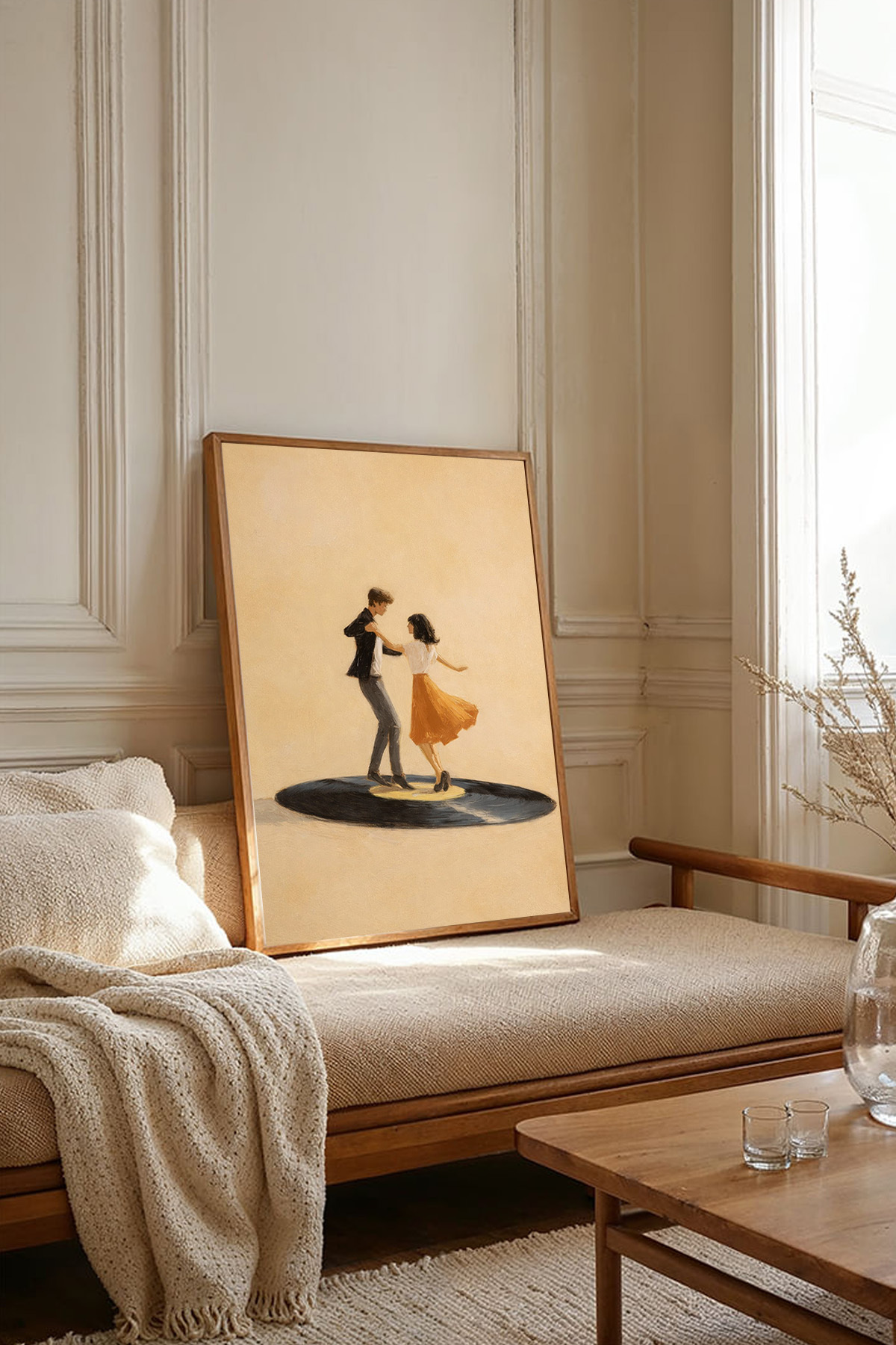 One Piece Wooden Frame Table TK3793