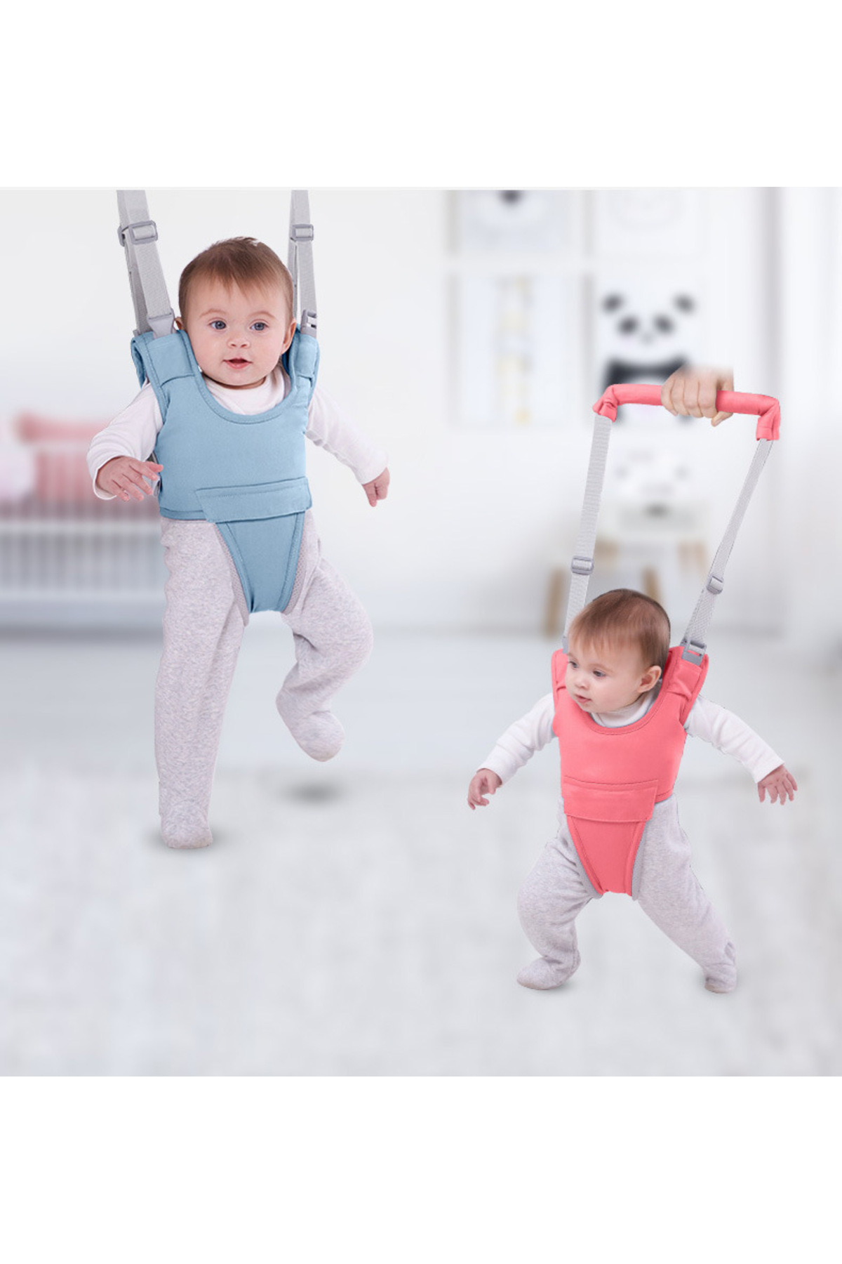 Tcherchi Bebek Yürüme Kemeri – Ayarlanabilir Güvenlikli Yürüteç Yardımcısı %100 Pamuk (8-24 Ay) fotoğrafı 2 (önizleme)