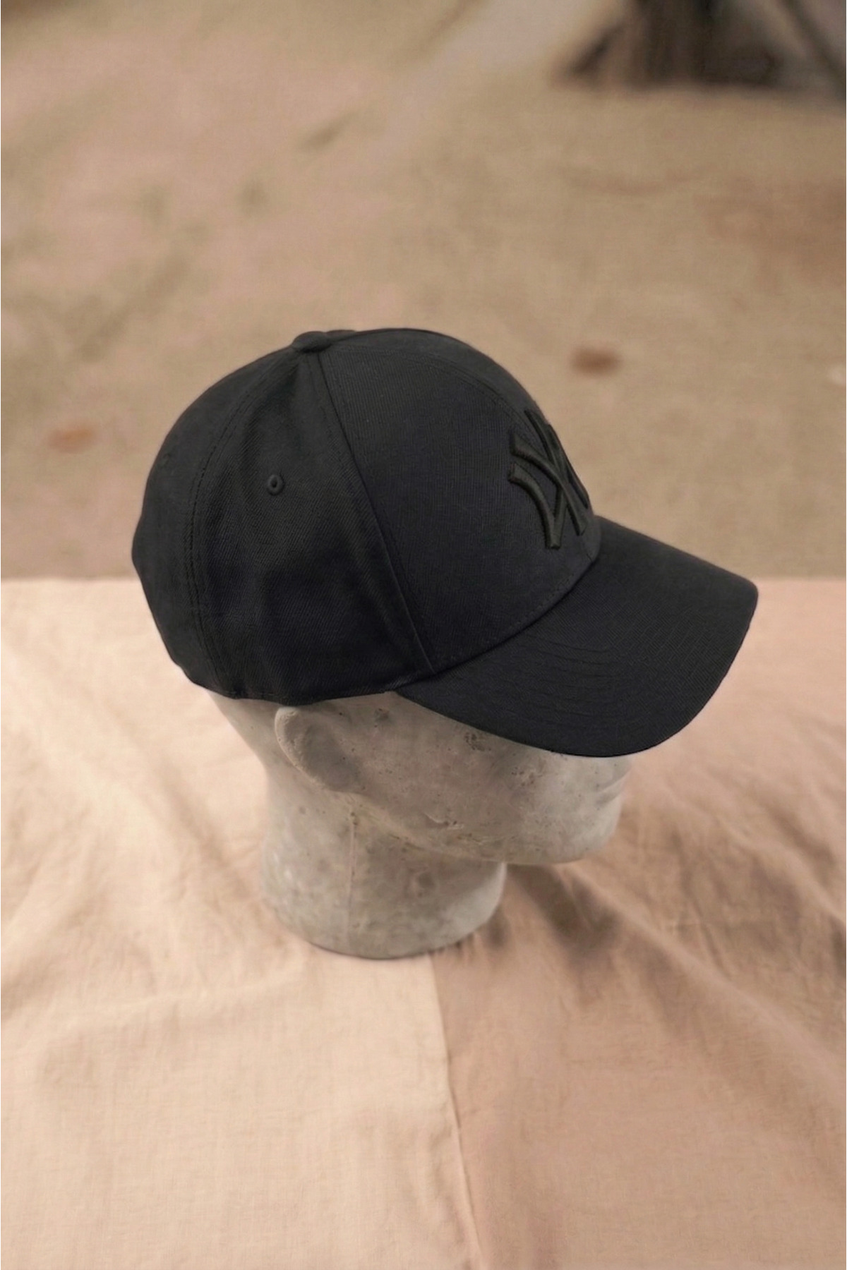 Thermohis Siyah Unisex Gabardin Kumaş Kadın Şapka Erkek Şapka Yazlık Şapka