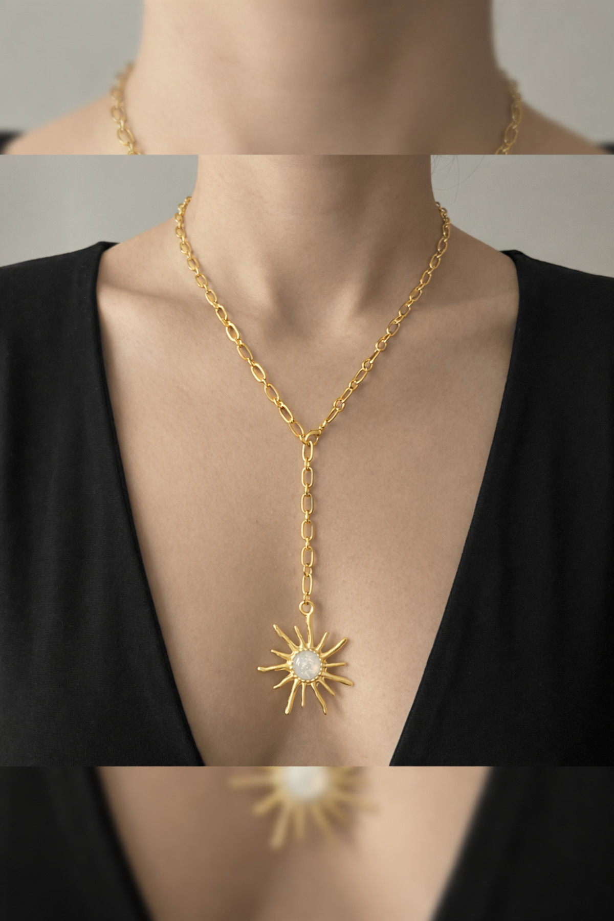 BIG STAR 60 CM GOLD COLOR NECKLACE