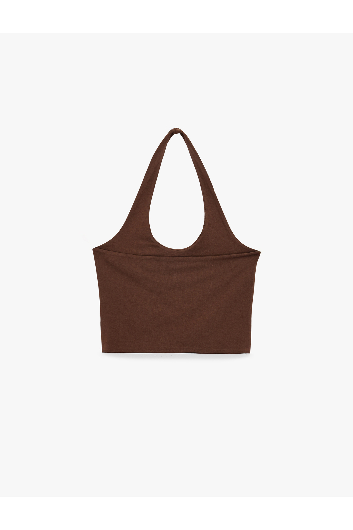 Koton Halter Yaka Kolsuz Pamuklu Crop Bluz görsel 4