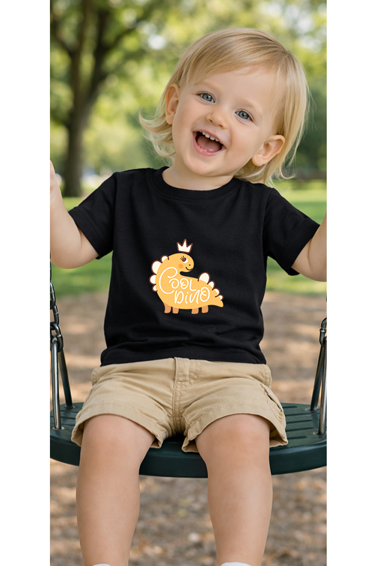 petite pati Siyah Cooldino Bebek Tişört %100 Pamuk Penye Çocuk Tshirt Baskılı fotoğrafı 3 (önizleme)