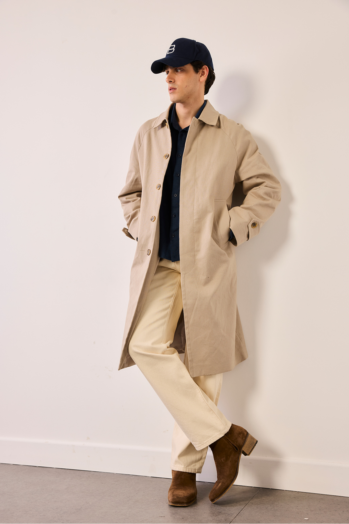 Beyyoglu Oversize Vintage Gabardin Trençkot görsel 2