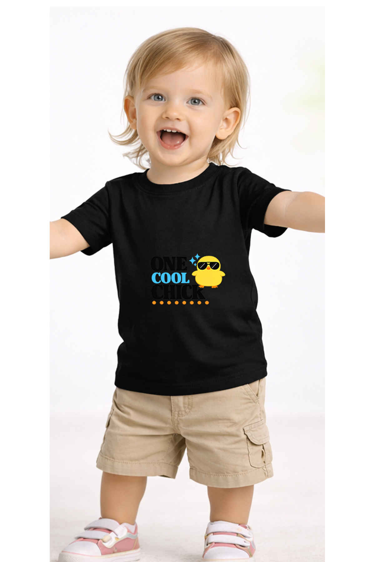 petite pati Siyah Coolchick Bebek Tişört %100 Pamuk Penye Çocuk Tshirt Baskılı fotoğrafı 2 (önizleme)
