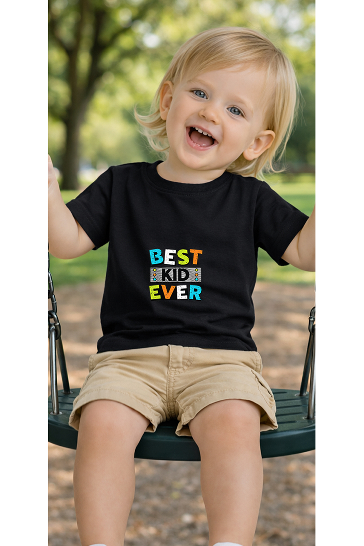 petite pati Siyah Bestkid Bebek Tişört %100 Pamuk Penye Çocuk Tshirt Baskılı fotoğrafı 3 (önizleme)