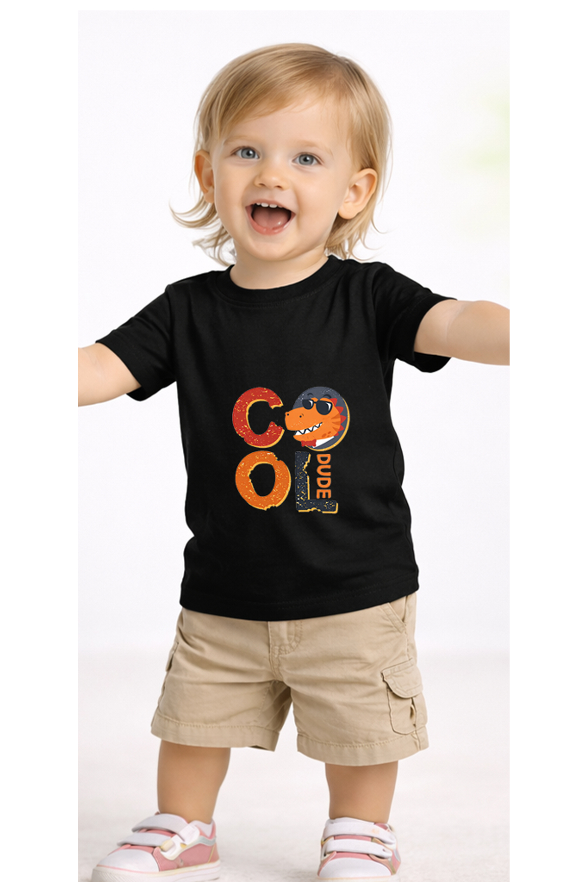 petite pati Siyah Coolwritingdino Bebek Tişört %100 Pamuk Penye Çocuk Tshirt Baskılı fotoğrafı 2 (önizleme)