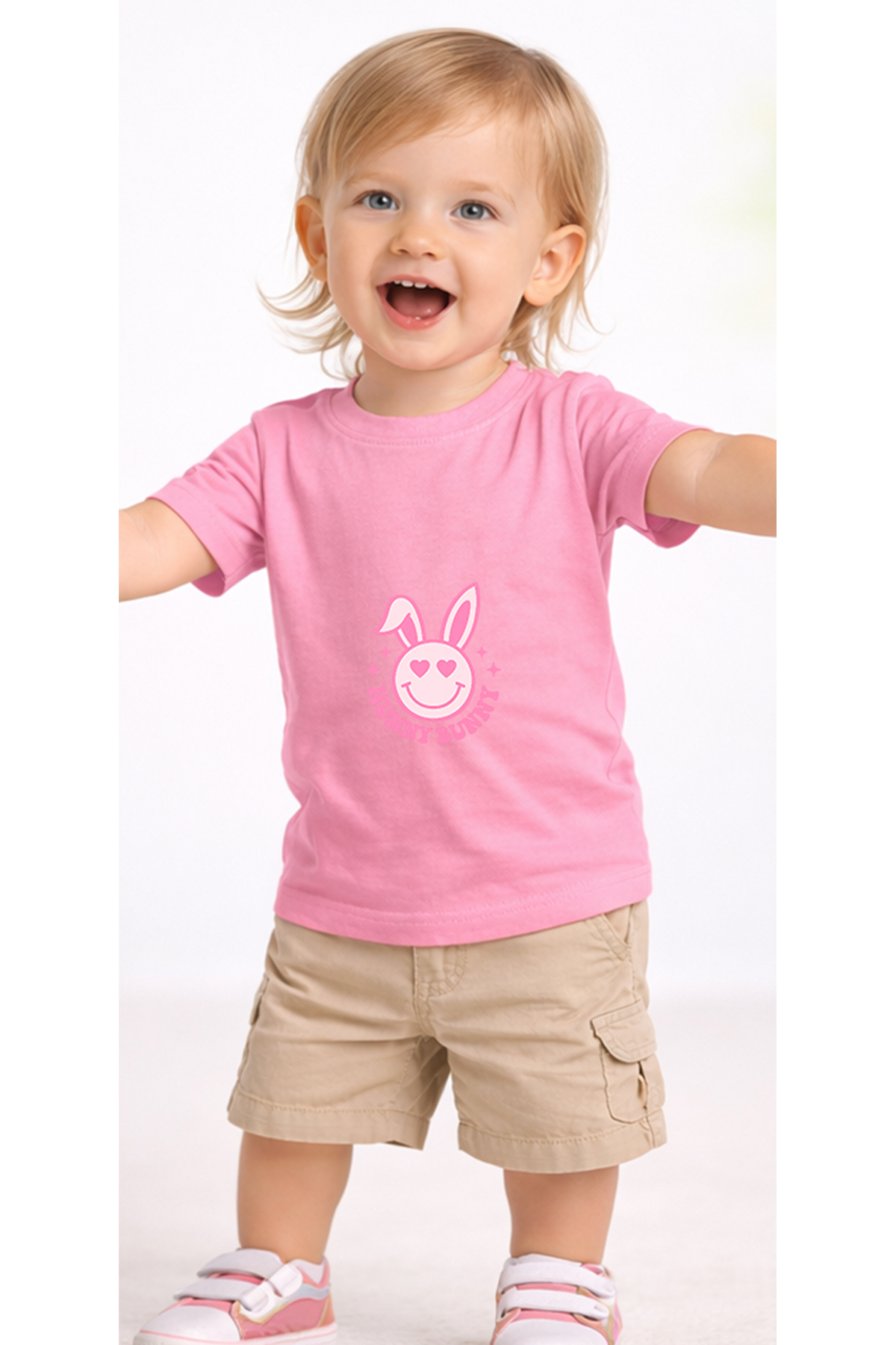 petite pati Pembe Hunnybunny Bebek Tişört %100 Pamuk Penye Çocuk Tshirt Baskılı fotoğrafı 2 (önizleme)