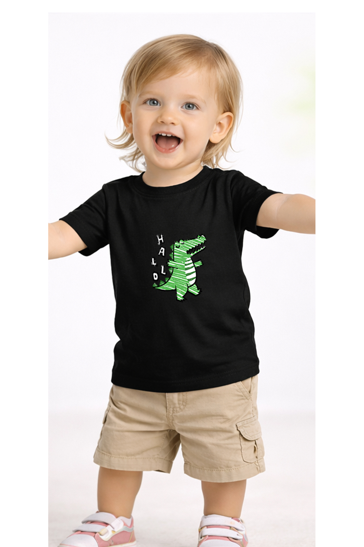 petite pati Siyah Hallotimsah Bebek Tişört %100 Pamuk Penye Çocuk Tshirt Baskılı fotoğrafı 2 (önizleme)