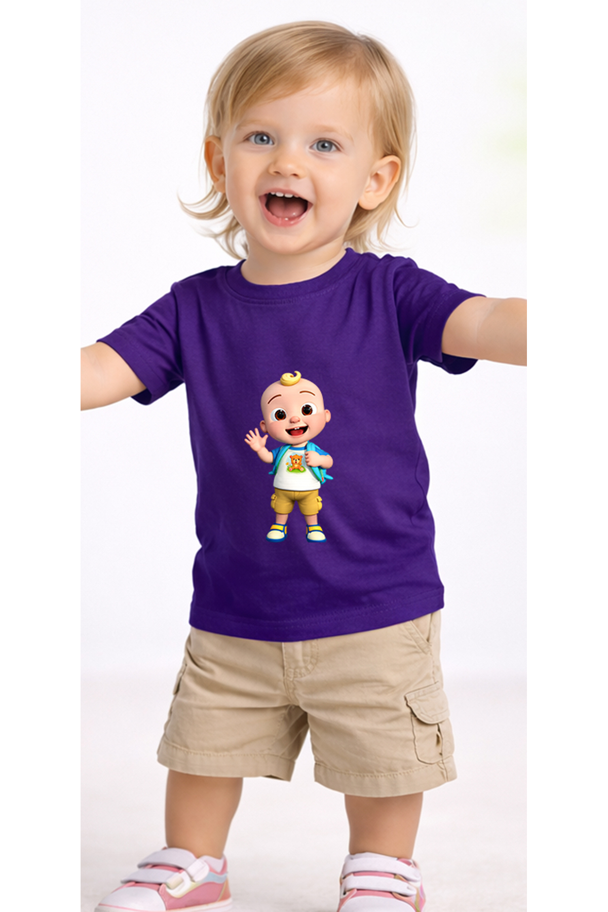 petite pati Mor Jayjaycoco Bebek Tişört %100 Pamuk Penye Çocuk Tshirt Baskılı fotoğrafı 2 (önizleme)