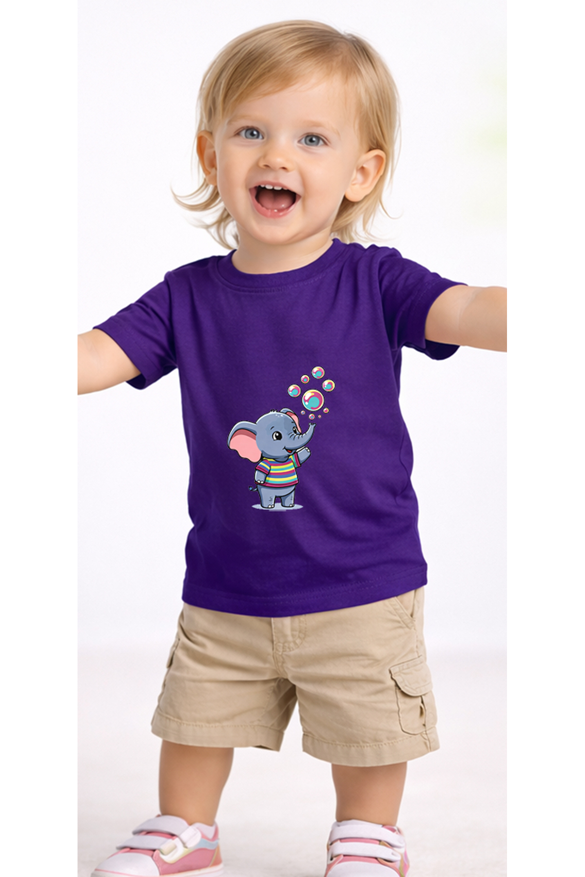 petite pati Mor Fillbubble Bebek Tişört %100 Pamuk Penye Çocuk Tshirt Baskılı fotoğrafı 2 (önizleme)