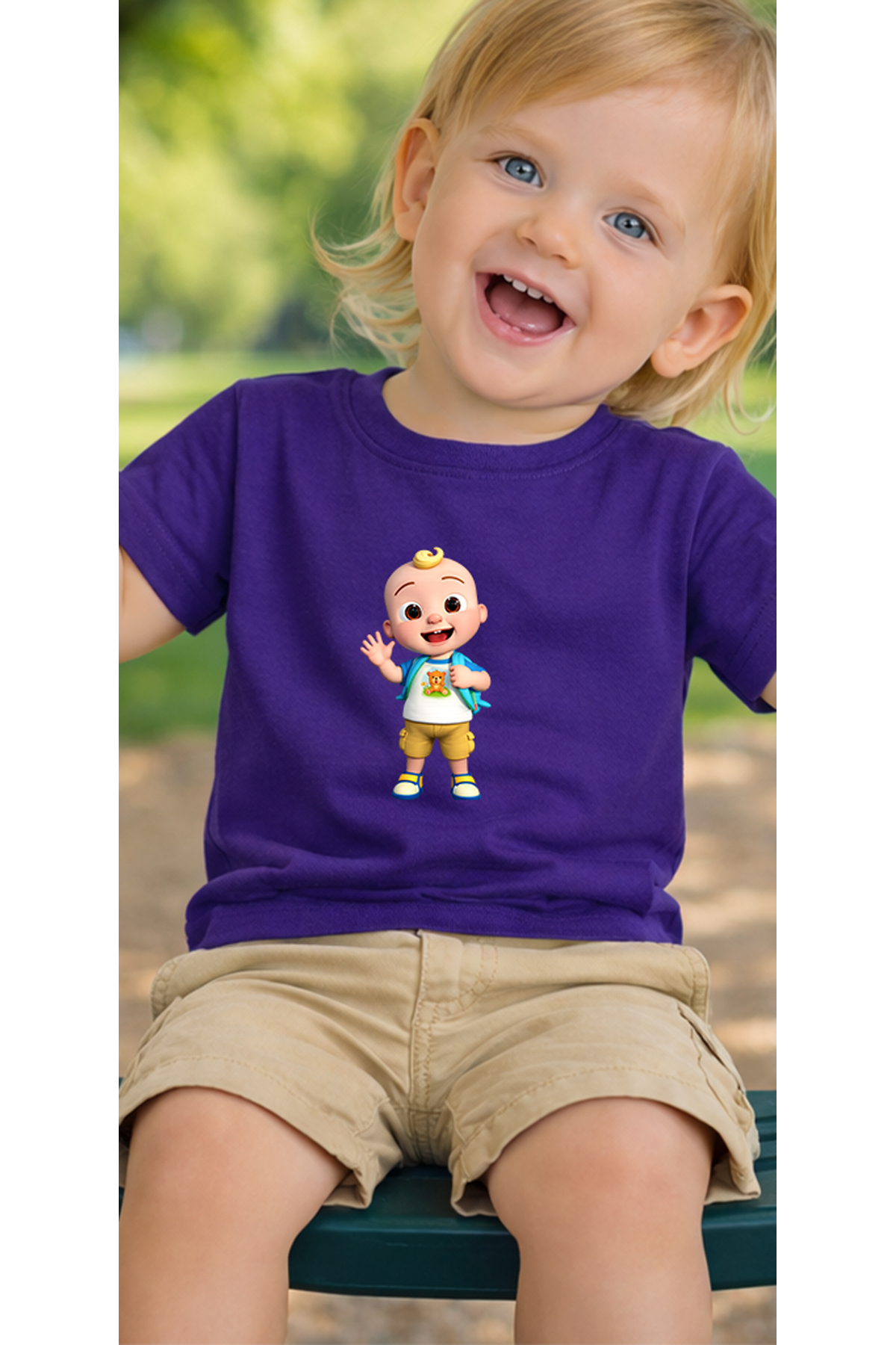 petite pati Mor Jayjaycoco Bebek Tişört %100 Pamuk Penye Çocuk Tshirt Baskılı fotoğrafı 3 (önizleme)