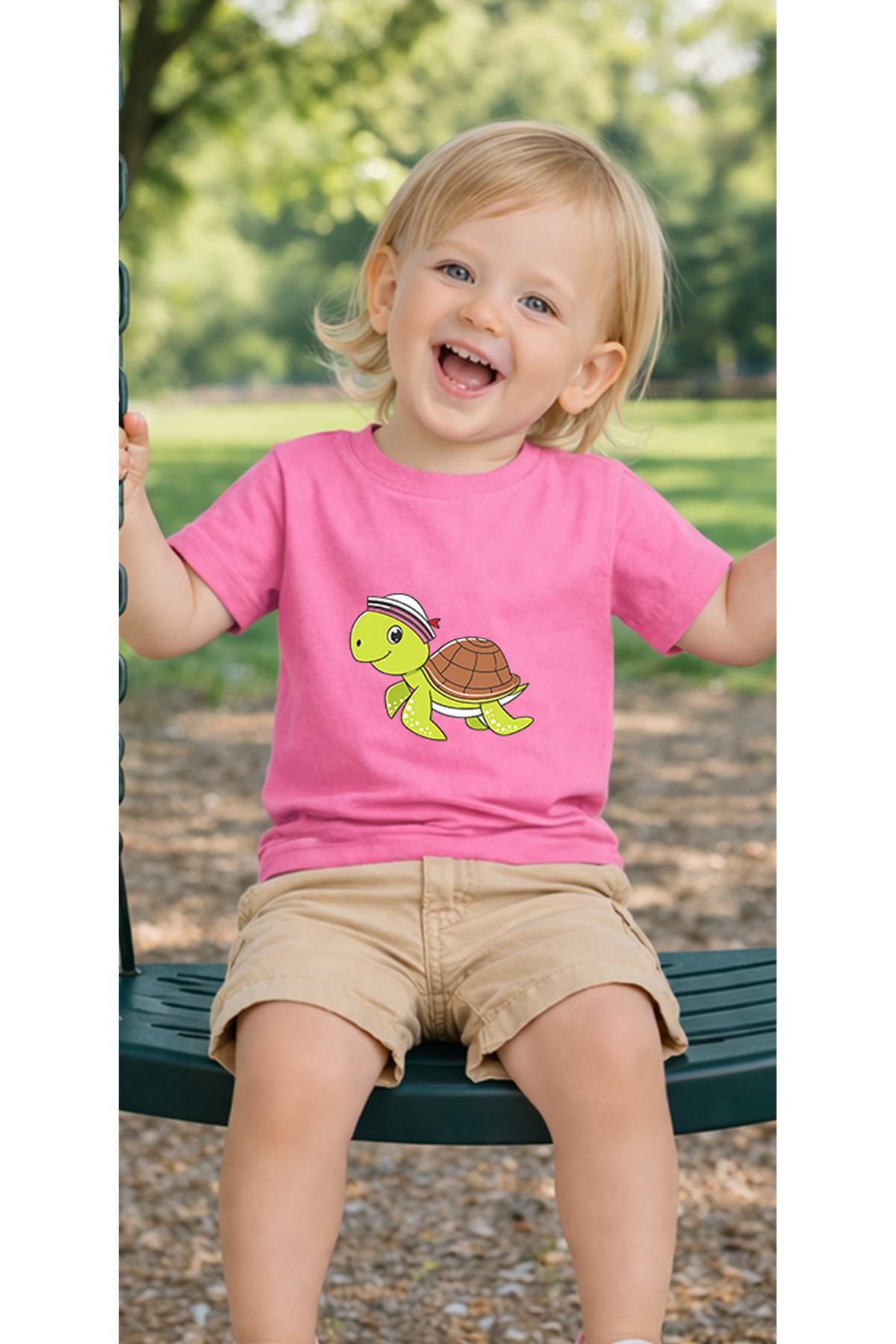 petite pati Pembe Sailorturtle Bebek Tişört %100 Pamuk Penye Çocuk Tshirt Baskılı fotoğrafı 3 (önizleme)
