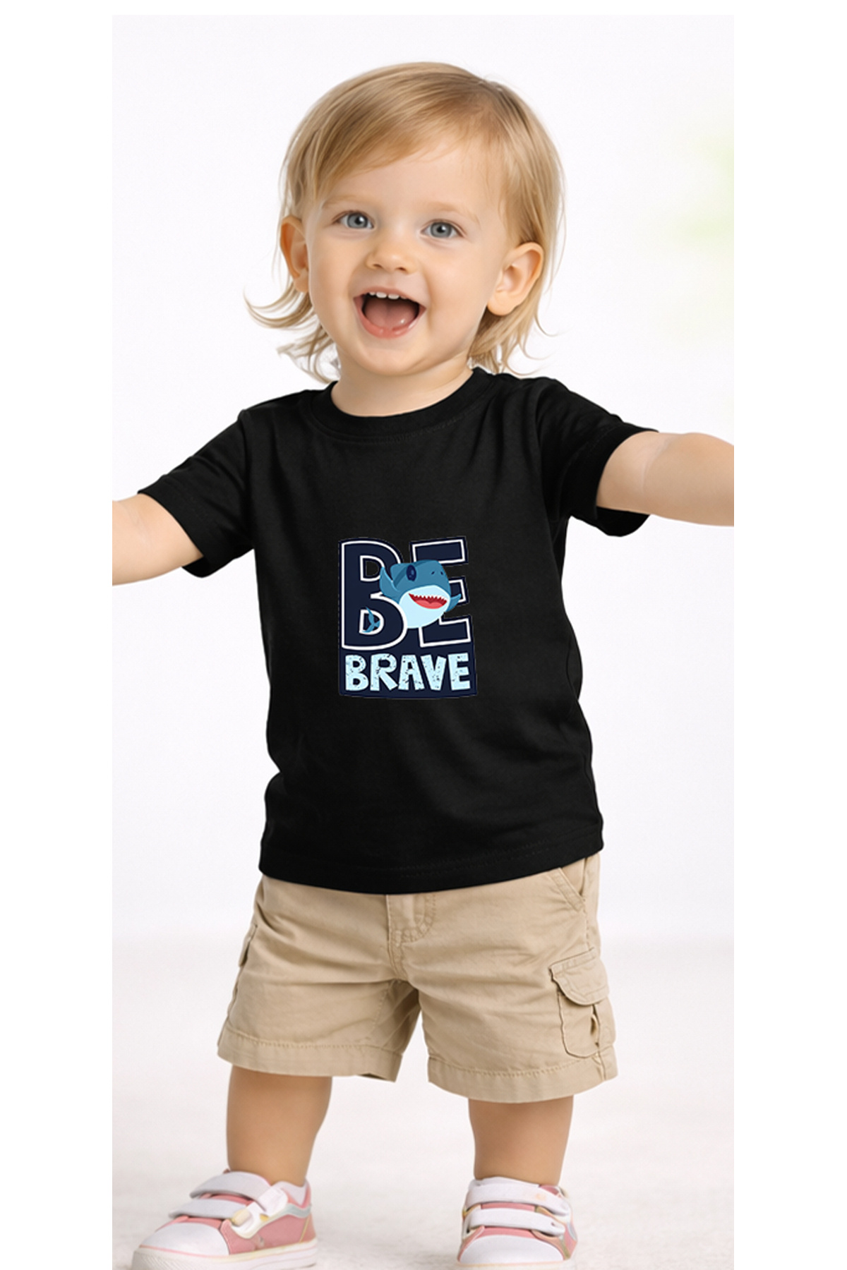petite pati Siyah Bebrave Bebek Tişört %100 Pamuk Penye Çocuk Tshirt Baskılı fotoğrafı 2 (önizleme)