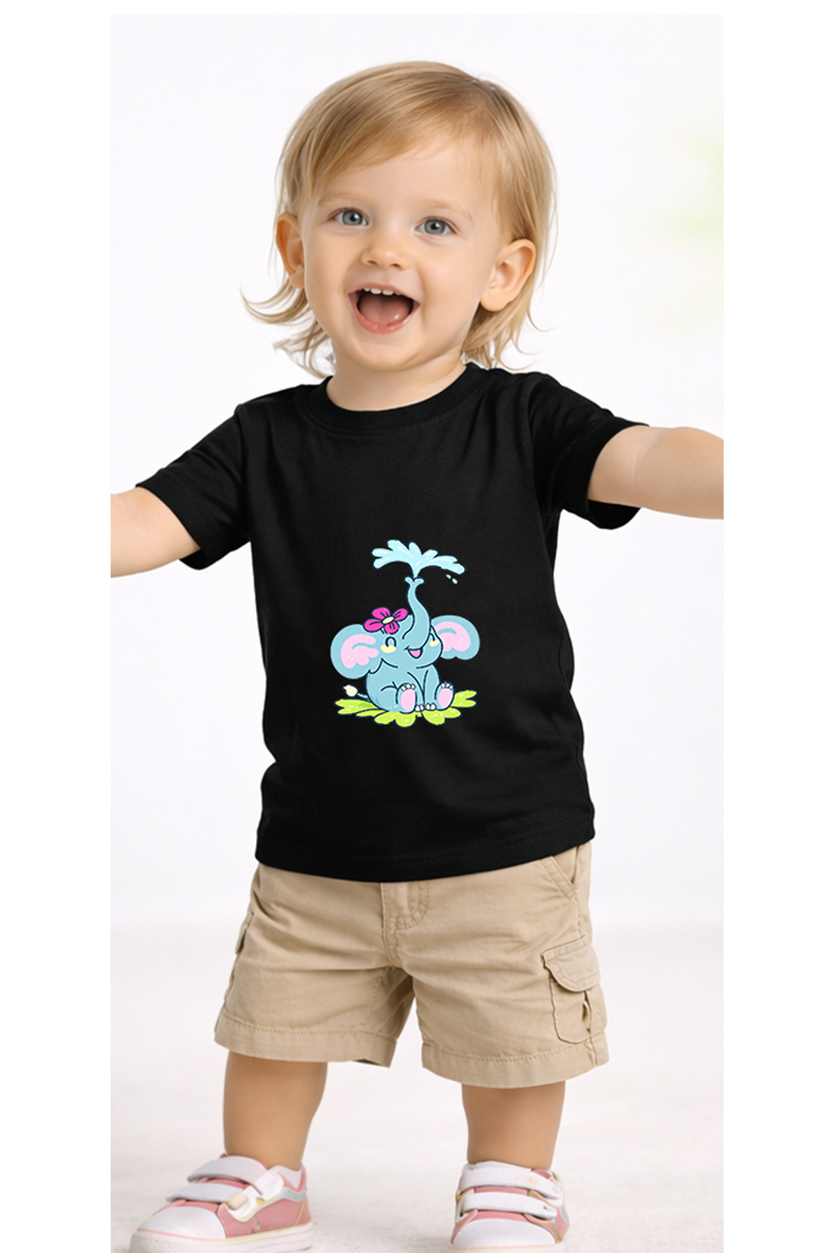 petite pati Siyah Fillwater Bebek Tişört %100 Pamuk Penye Çocuk Tshirt Baskılı fotoğrafı 2 (önizleme)