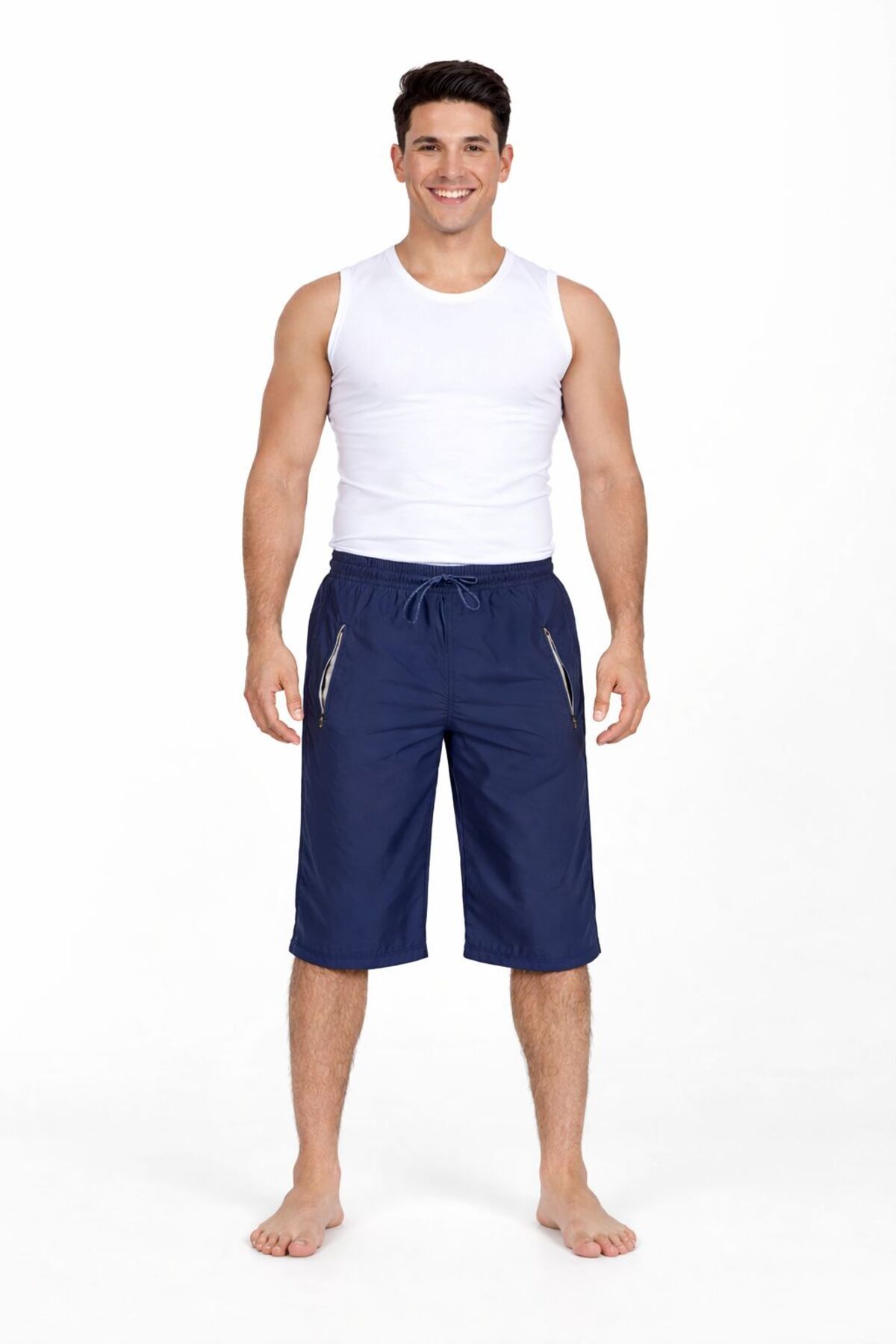 DRESSY LIFE Men's Pool-Sea Capri Shorts Swim Trunks - Below Knee (Long) Plus Size Men's Swimwear