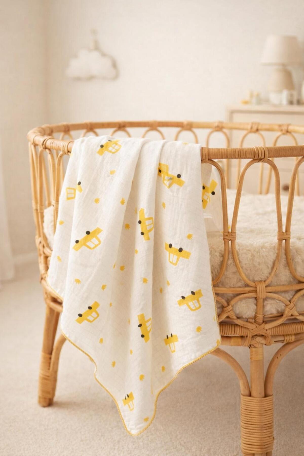 Multi-Purpose Muslin Blanket Newborn Baby Boy Blanket Cotton Summer Car Pattern