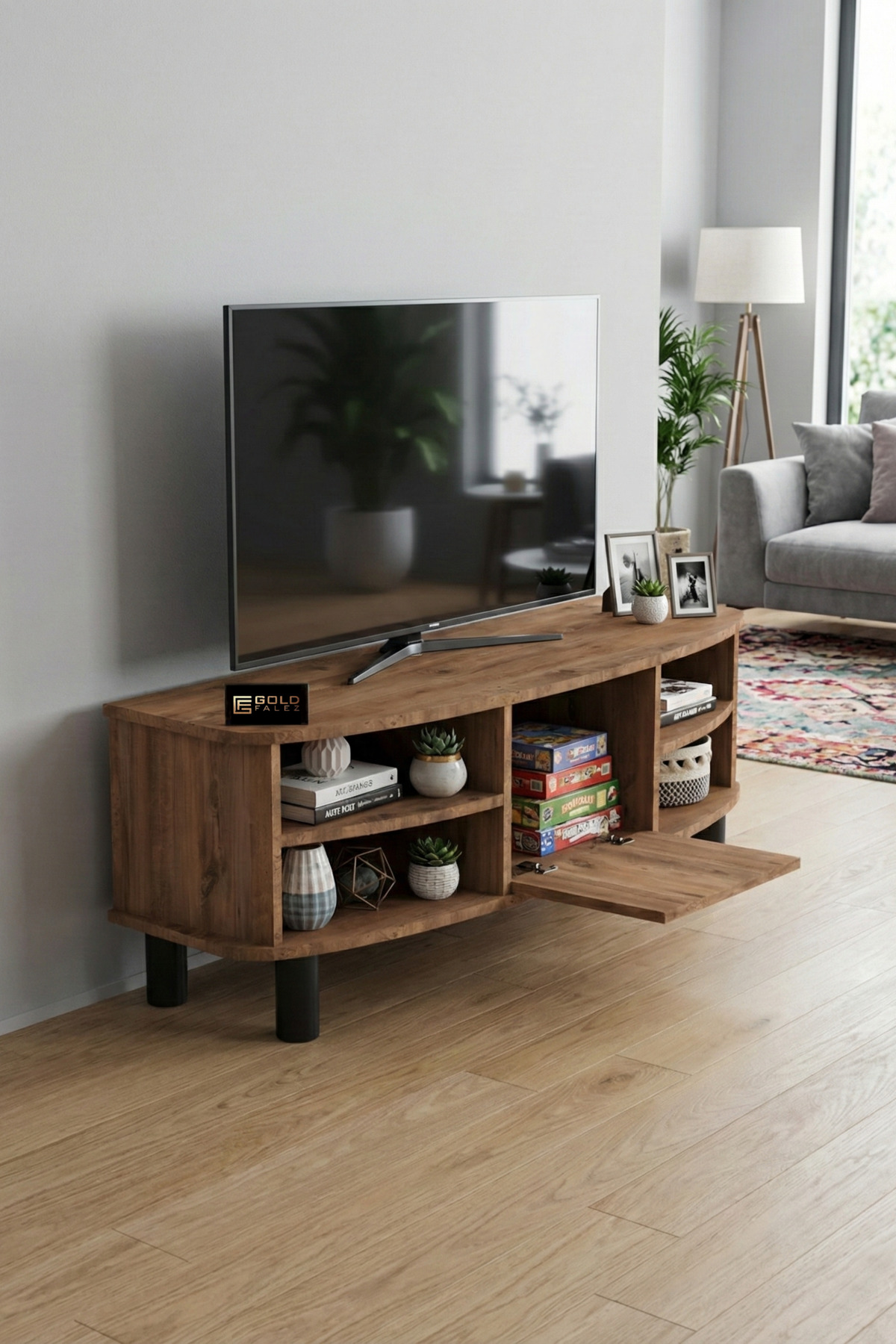 Goldfalez Vienna TV Sehpası Suntalam Çok Renkli 136x44 görsel 3