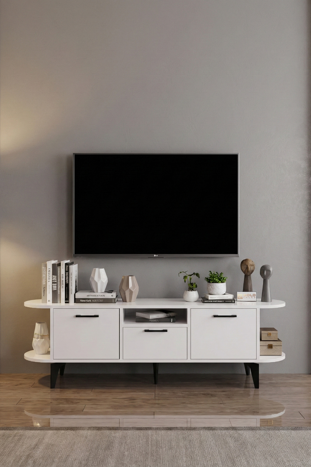 Goldfalez Mira TV Sehpası Suntalam Mavi 160x35