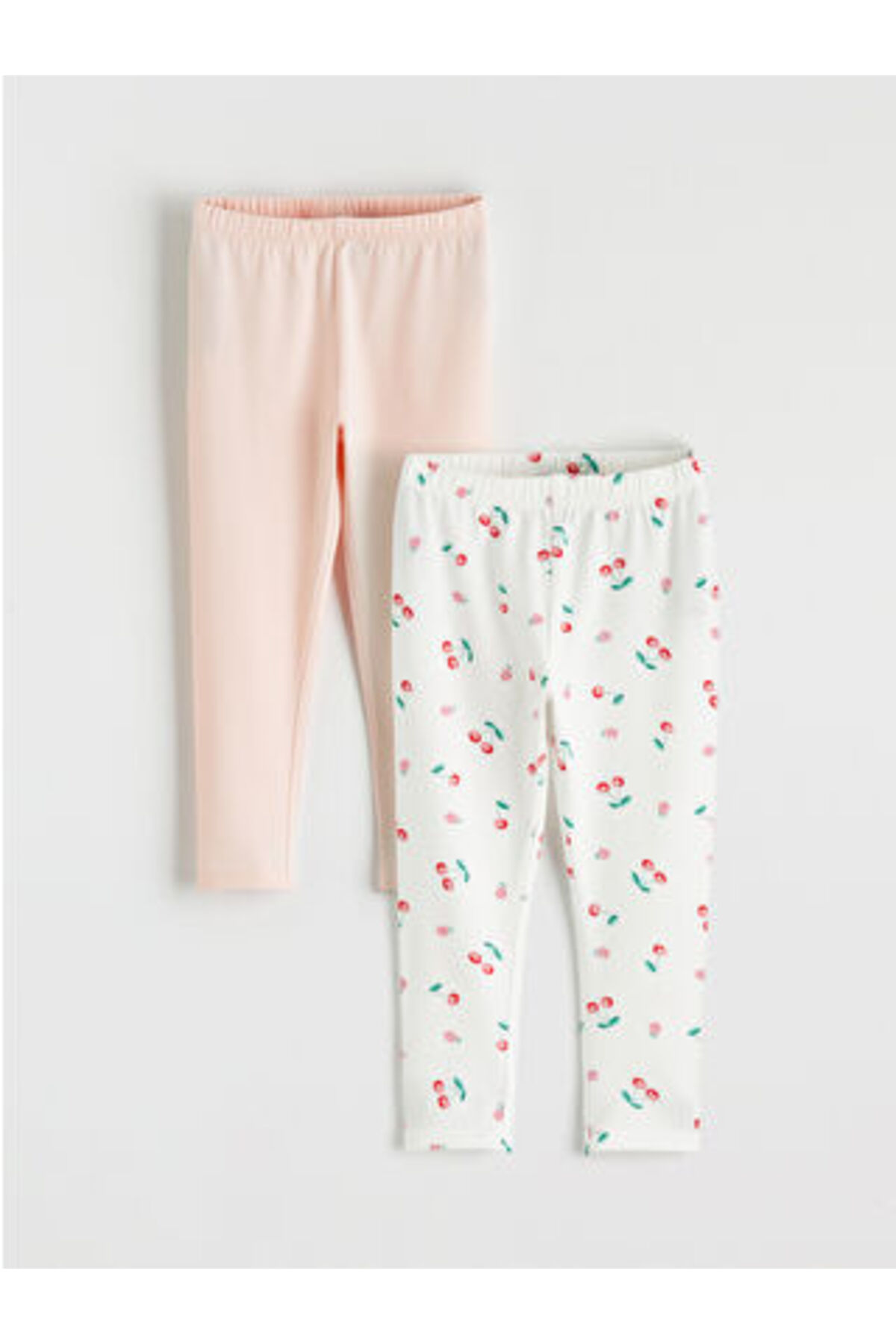 LC Waikiki LCW babyEkru Kız Bebek Penye Tayt 2'li fotoğrafı 2 (önizleme)