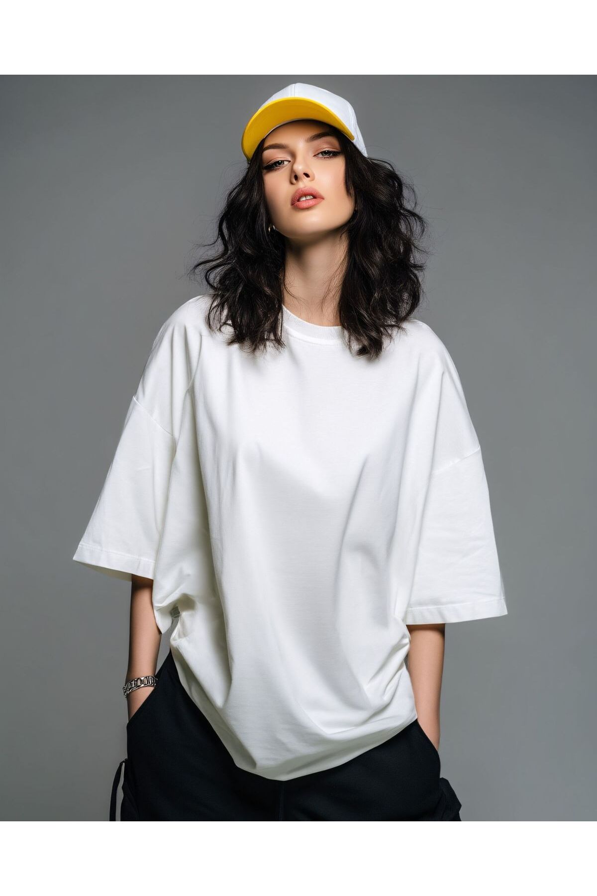 BENROMA Oversize Tişört Unisex Tişört 2PV1