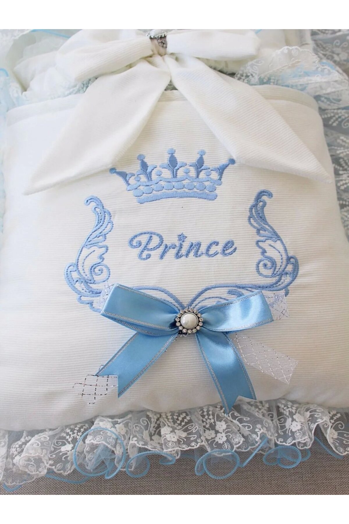 Dua Giyim Yenidoğan Nil Taç Nakışlı Kundaklı Trilüks 3lü Alt Açma Seti Mi fotoğrafı 3 (önizleme)