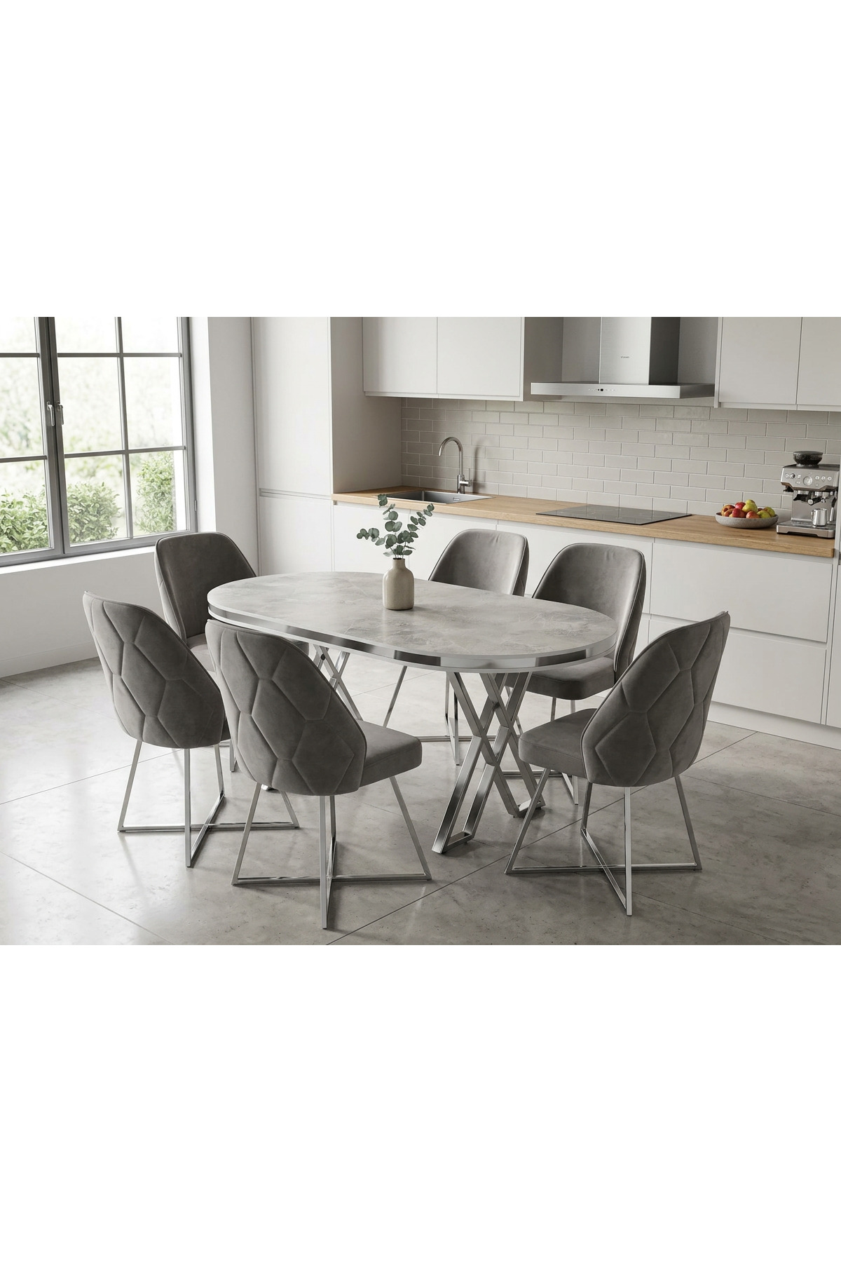 ÜNALMIŞ Mutfak Yemek Masa Sandalye Takımı Lüx Quality 90x170 MDF