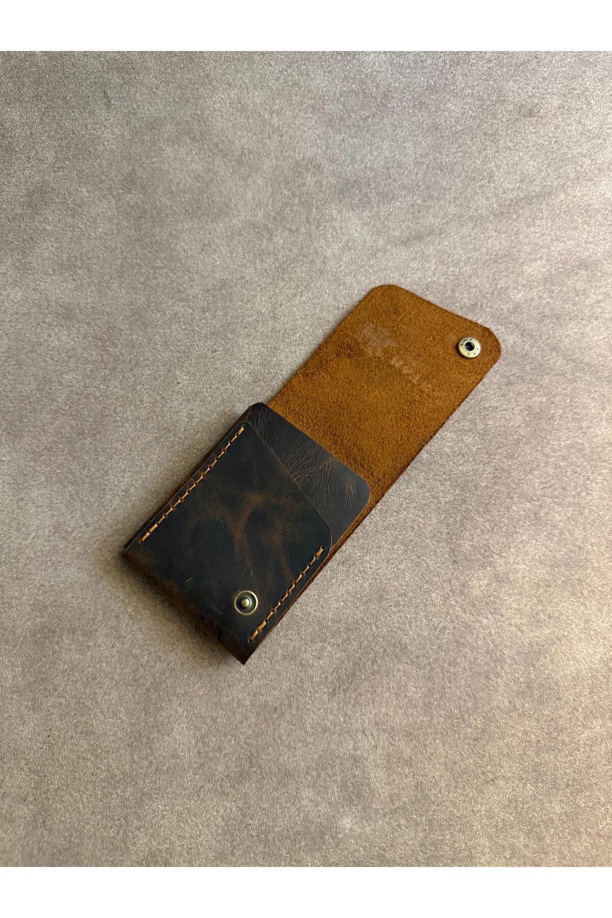 HATKA Leather Craft El Yapımı Hakiki Deri Cüzdan - Slim Fold K2 görsel 6