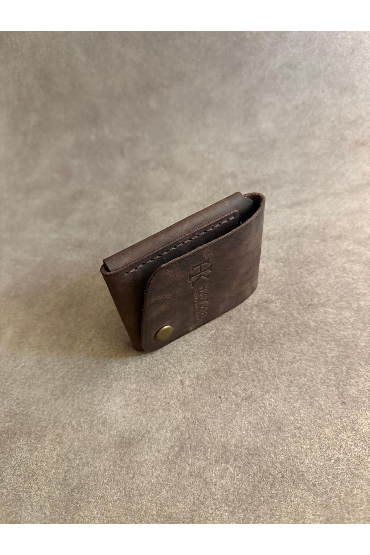 HATKA Leather Craft El Yapımı Hakiki Deri Cüzdan - Slim Fold K2 görsel 4