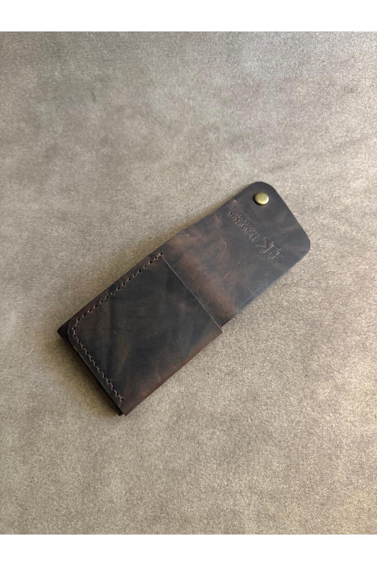 HATKA Leather Craft El Yapımı Hakiki Deri Cüzdan - Slim Fold K2 görsel 6