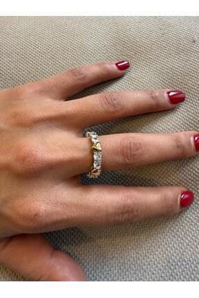DEROSA JEWELRY&TEXTILES Tam Tur Zirkon Yuvarlak Yüzük