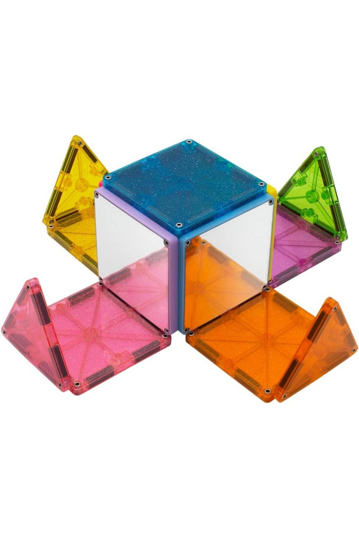 TOYFEST Magna-Tiles Stardust 15'li Parıltılı Aynalı Manyetik Blok Seti Çok Renkli Oyuncak 18915 fotoğrafı 2 (önizleme)
