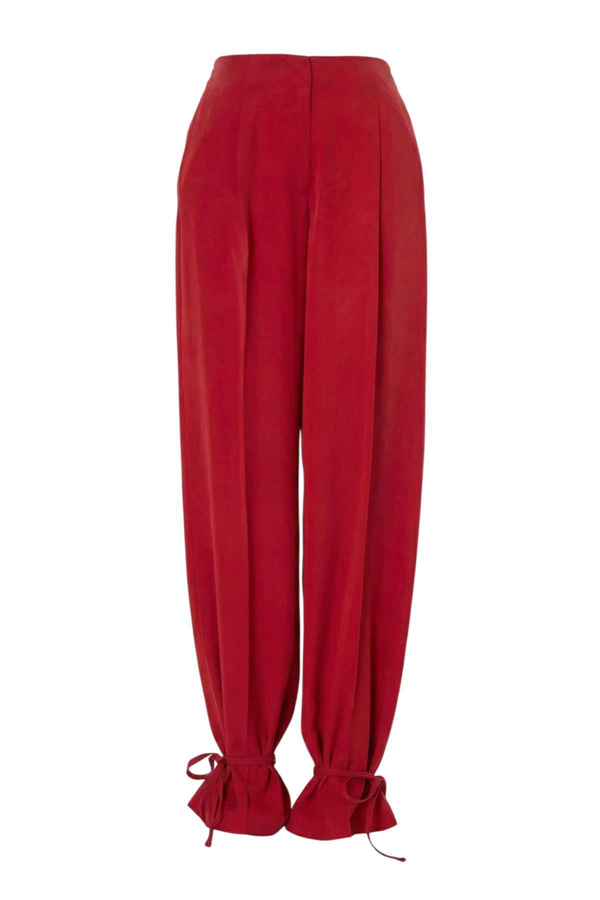 Trendyolmilla  Trendyol Studio Keten Görünümlü Kırmızı Pantolon TWOSS26PL00111 - Görsel 4