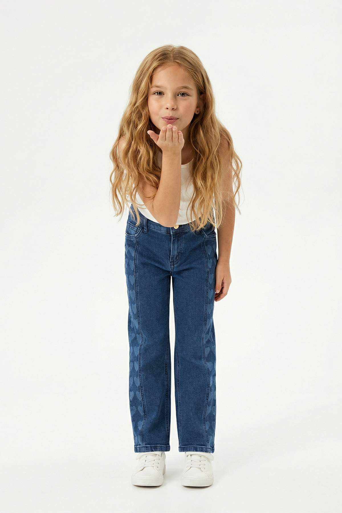 Trendyolmilla Kids Mavi Kız Çocuk 23 Nisan Jean TKDSS26JE00005