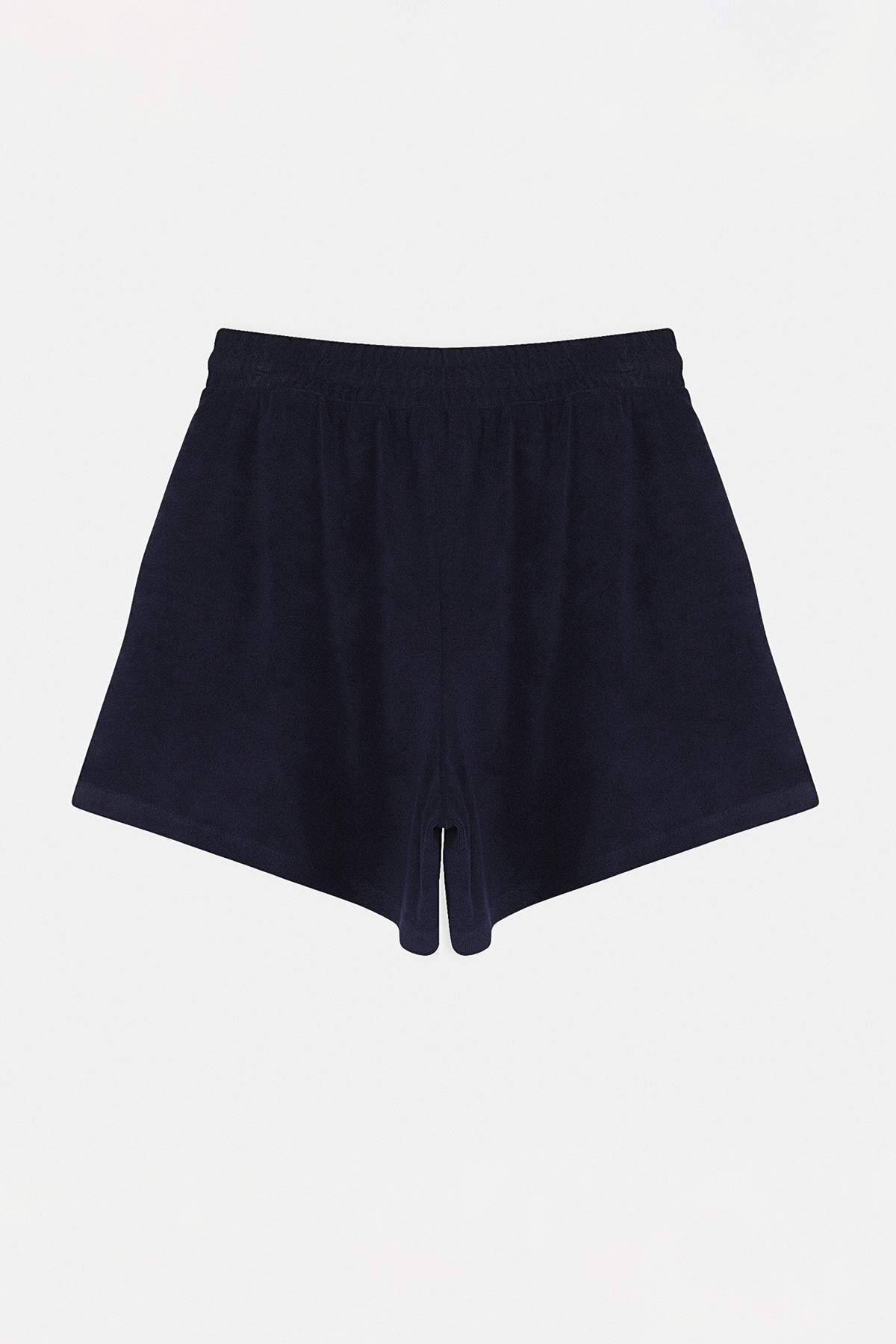 Trendyolmilla  Lacivert Havlu Kumaş Geniş Paça Büyük Beden Şort & Bermuda TBBSS26AP00033 - Görsel 6