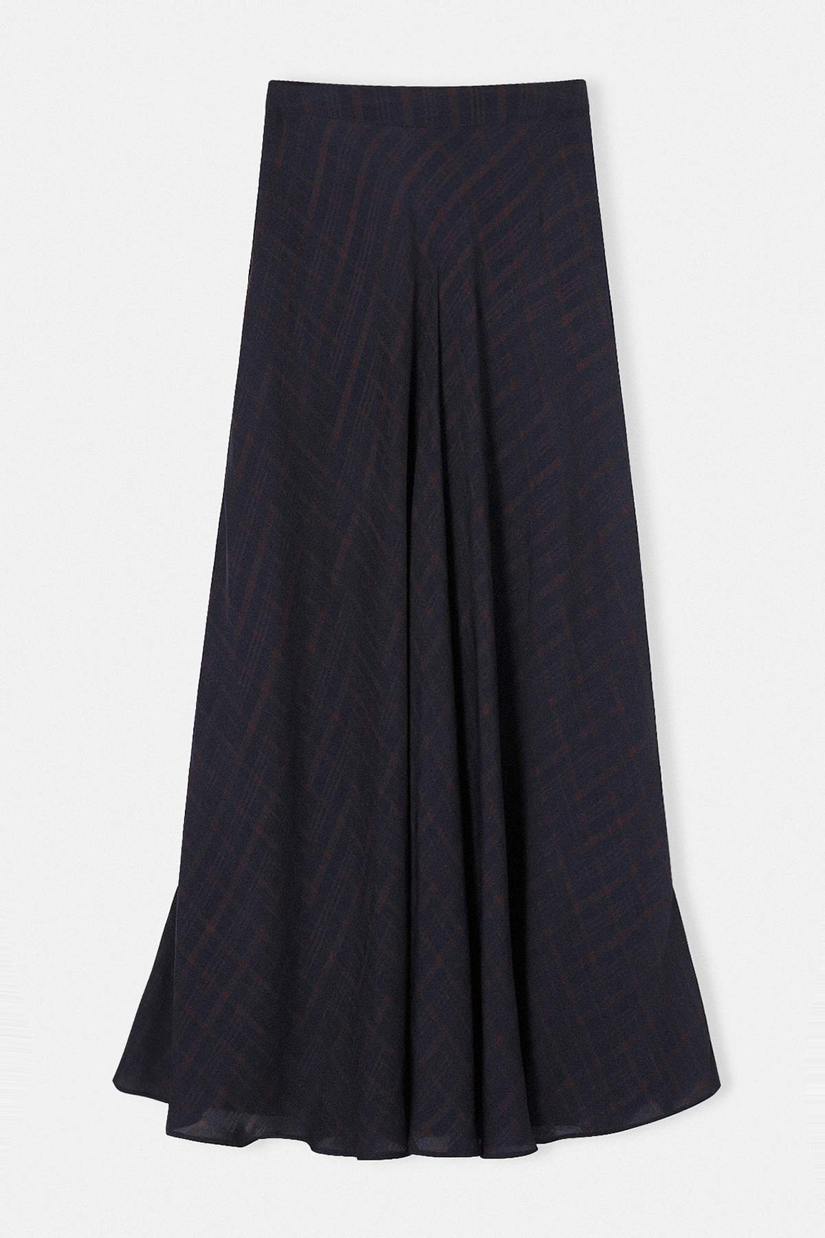 Trendyolmilla  Lacivert Astarlı Ekoseli Dökümlü Etek TCTSS26EE00022 - Görsel 6