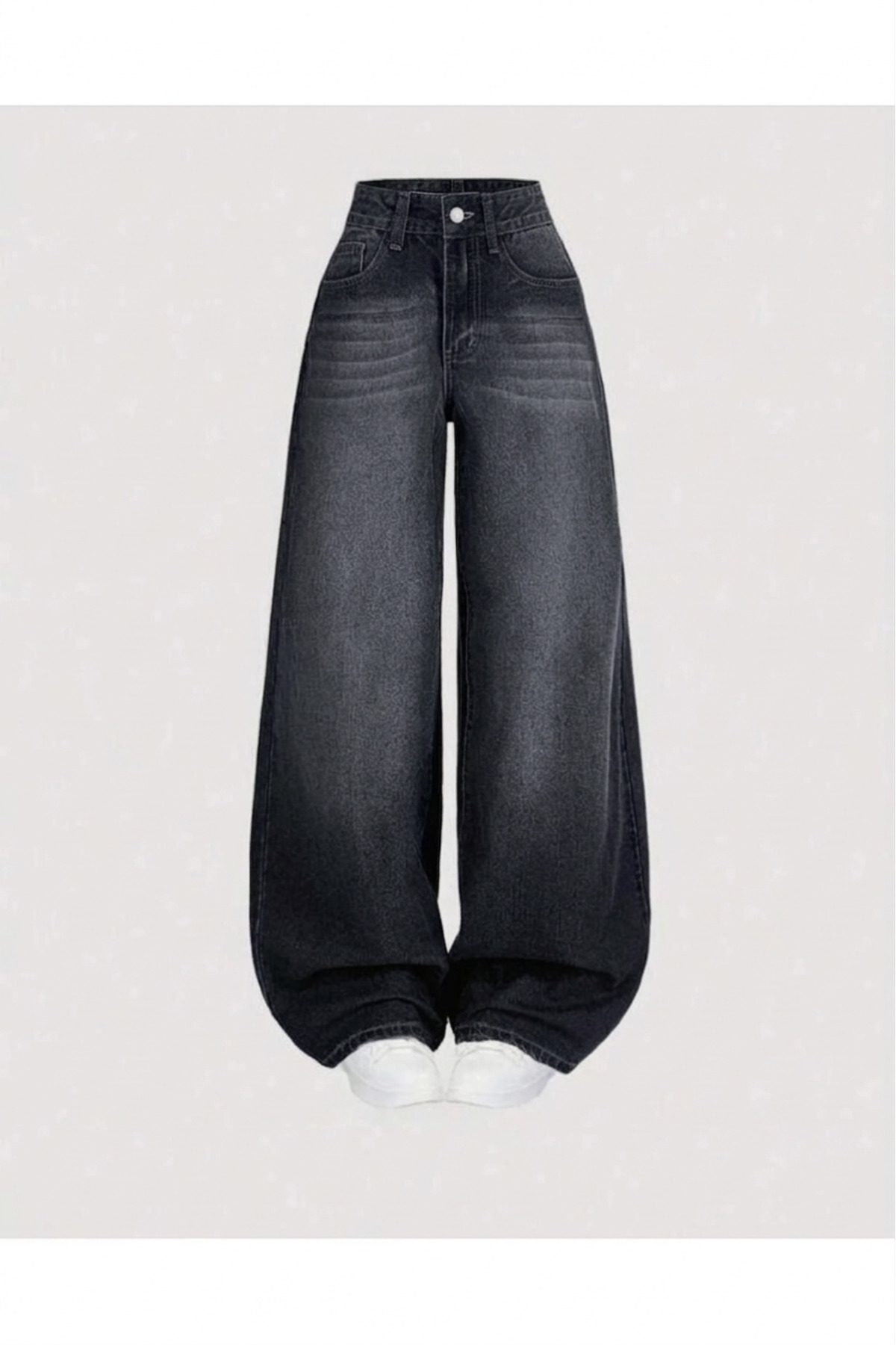 shop Voľné džínsy baggy, údené antrecitové džínsy